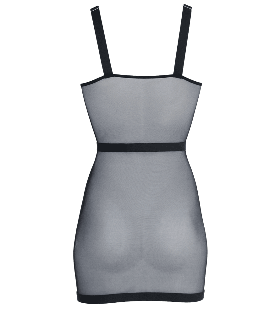Muse Elastic Banding Black Mesh Womens Dress - - Her Fetish