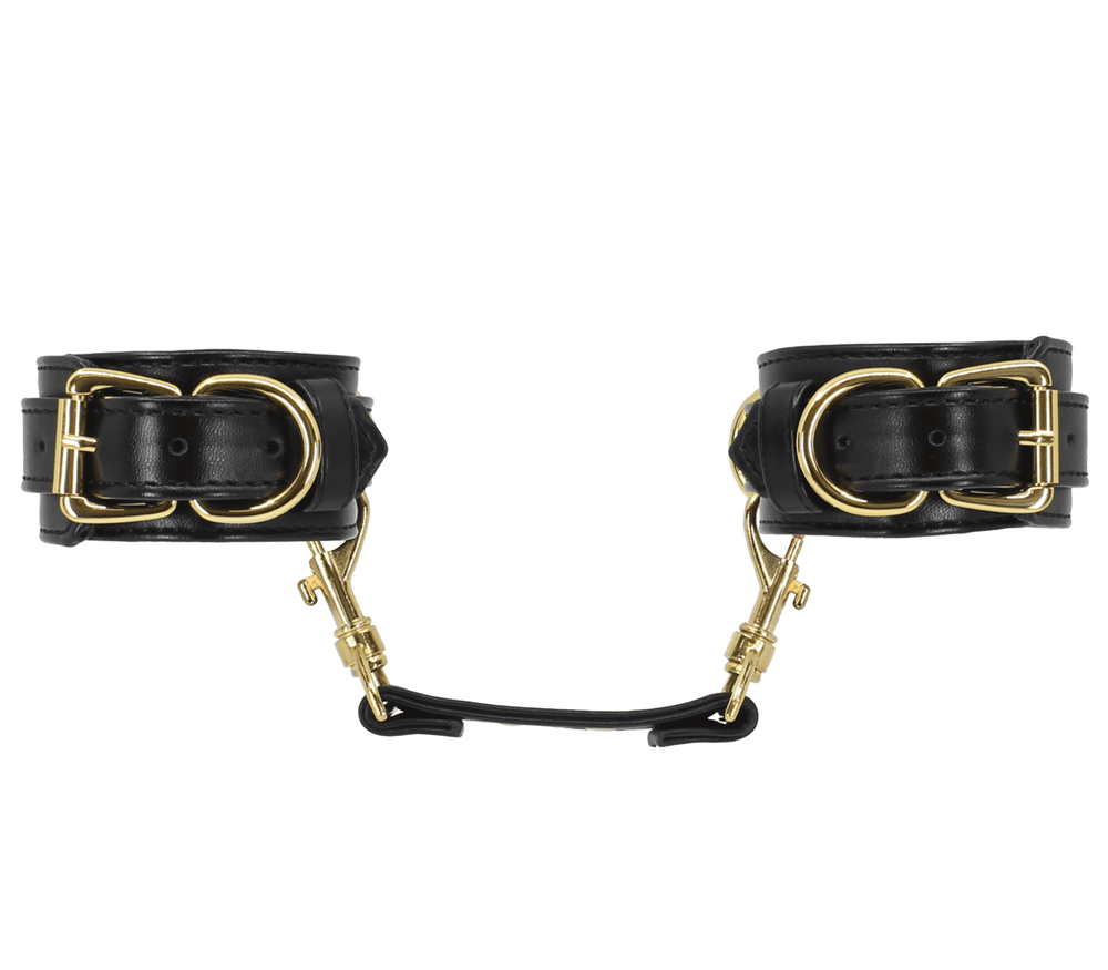 Love In Leather Premium Faux Leather Wrist Cuffs - - Cuffs And Restraints