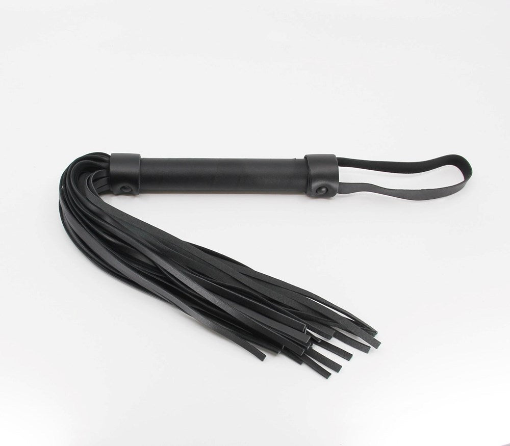 Berlin Baby Black Leather Look BDSM Flogger - - Whips And Crops
