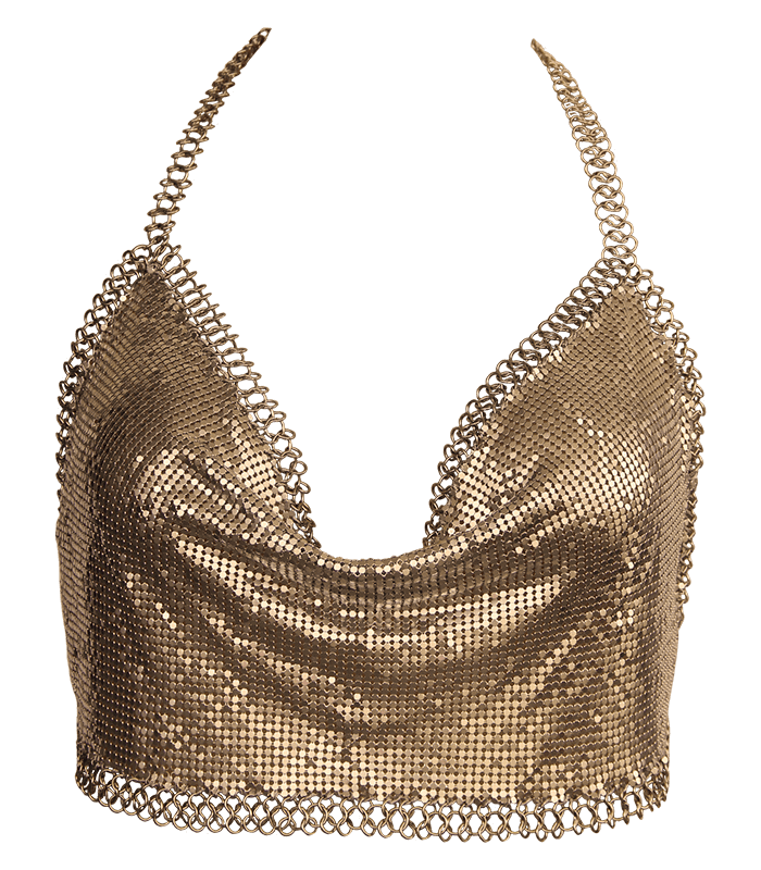 Muse Cropped Glomesh Clubwear Womens Top - Default Title - Skirts And Club Wear