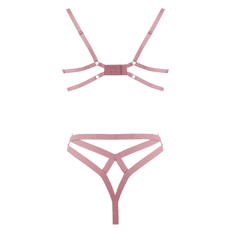 Muse Open Cup Bra With Embroidered Floral Applique - - Her Fetish