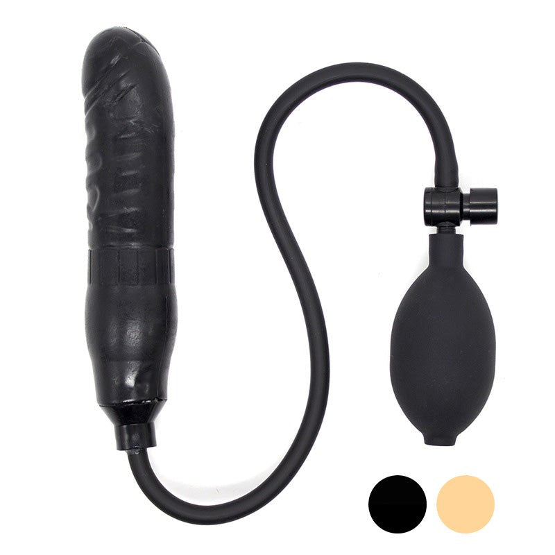 BDStyle Inflatable Lifelike Realistic Dildo - Black - Inflatable Dildos and Vibrators