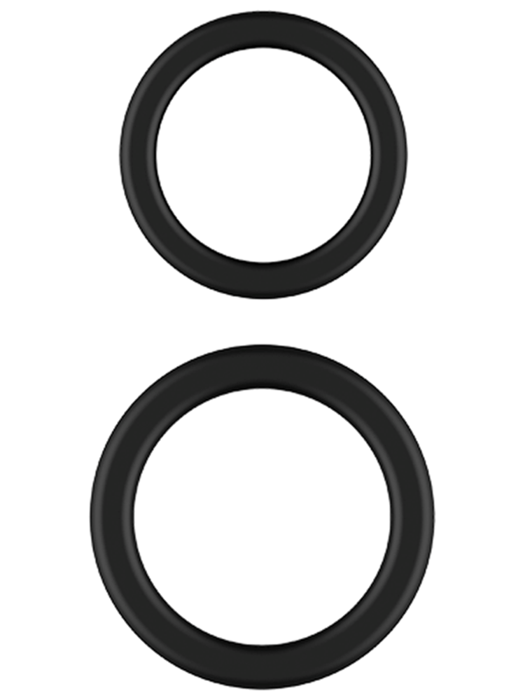 Playful Nero Liquid Silicone 2 Pack Ball Stretcher Rings - Ball Stretchers and Crushers