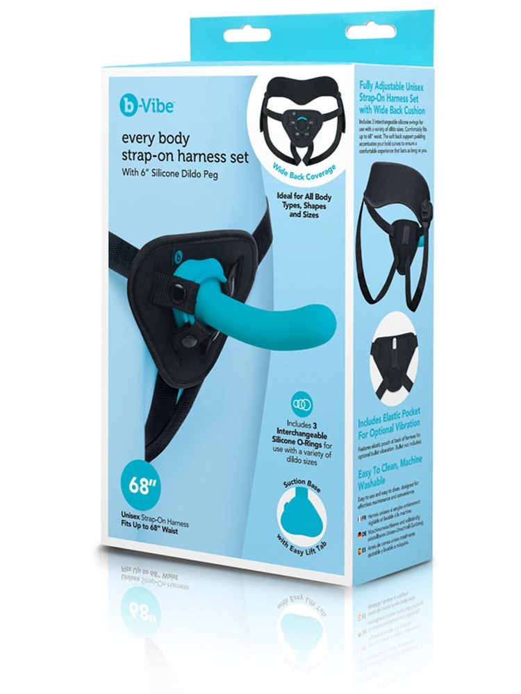 B-Vibe Every Body Strap-On Harness Set with 6 Inch Dildo - Strap On Sextoys