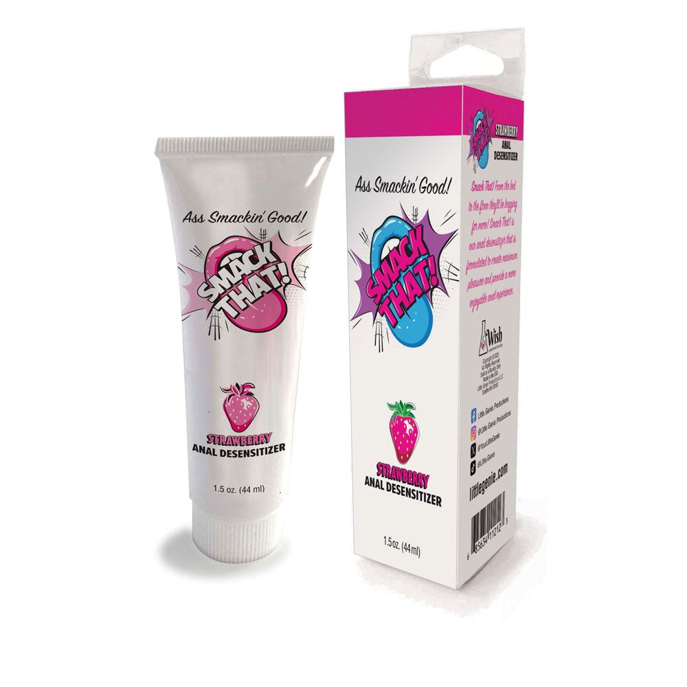 Little Genie Smack That! Cooling Anal Desensitiser 44ml - Strawberry - Anal Lubes