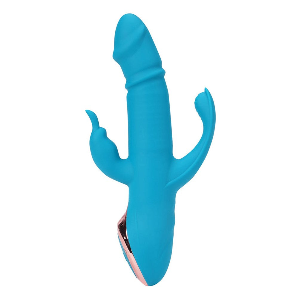 Maia KENNEDI Rechargeable Triple Stimulating Vibrator - Blue - Rabbit Vibrators