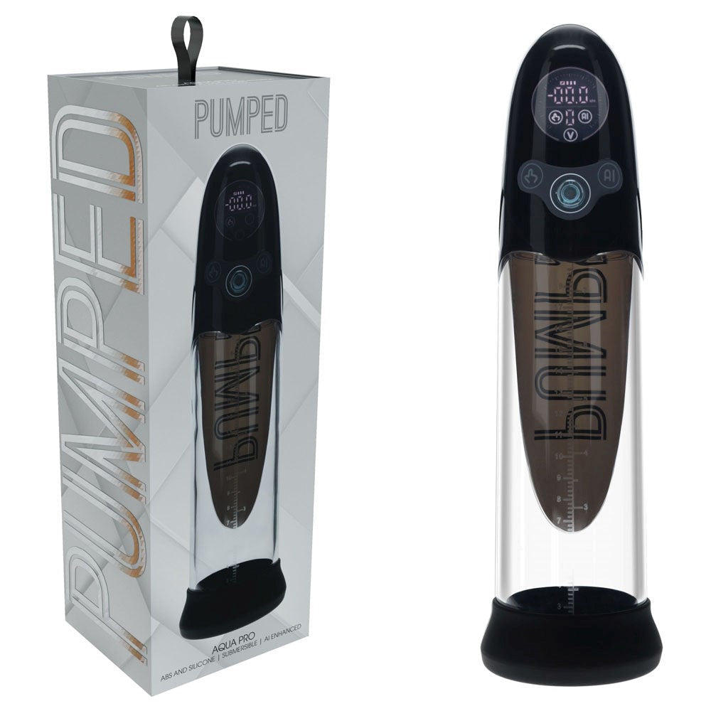 Shots Toys PUMPED AI-Enabled Submersible Auto Penis Pump - Black - Penis Pumps And Stretchers