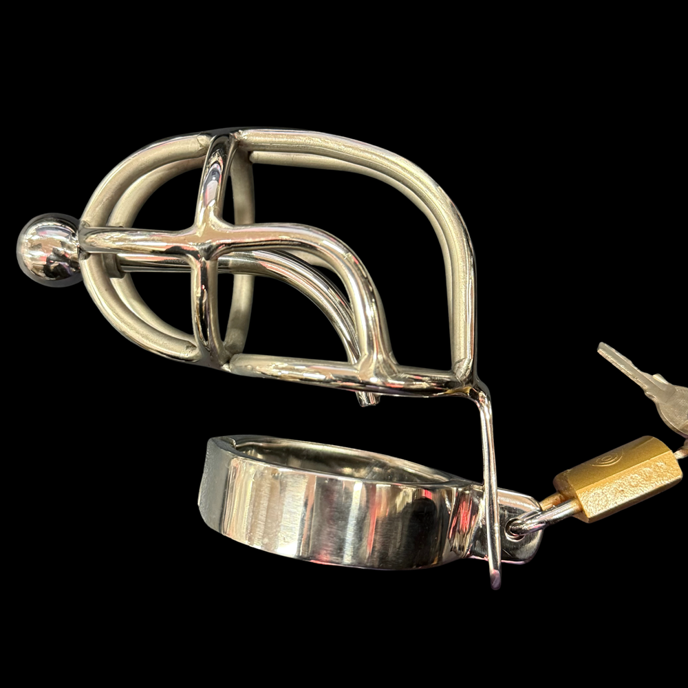 Hells Couture Bent Cum Thru Cock cage - - Male Chastity