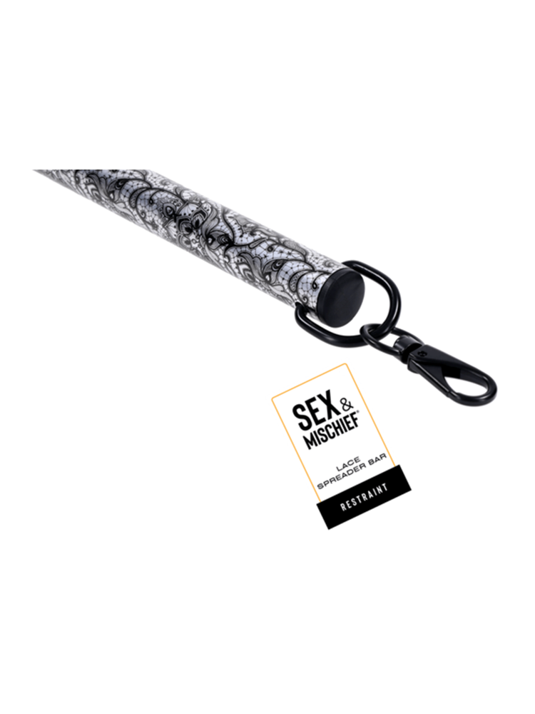 Sportsheets Sex and Mischief Lace Bondage Spreader Bar - - Cuffs And Restraints