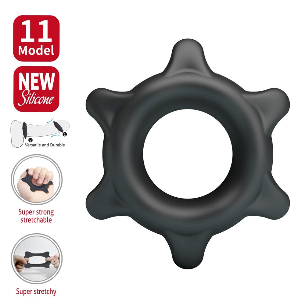 Baile Ethaniel Super Soft Silicone Mens Cock Ring No.11 - Default Title - Stretchy Cock Rings