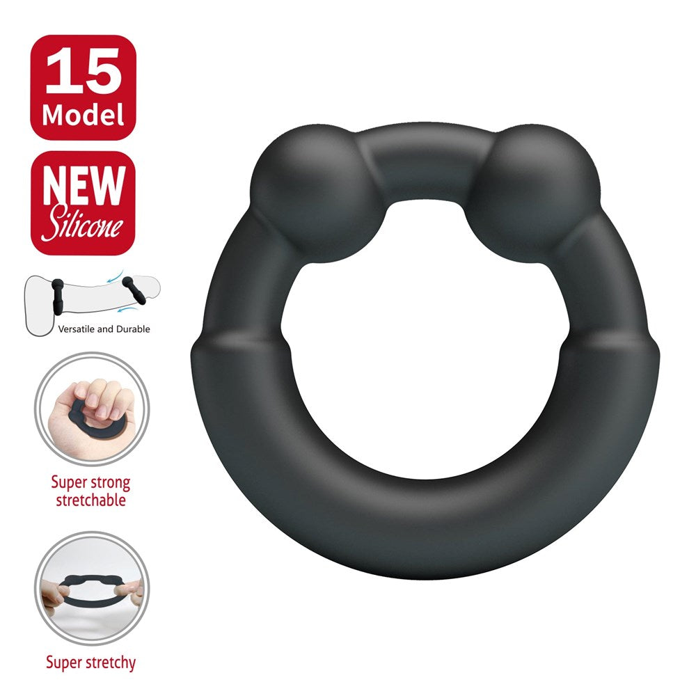 Baile Meco Super Soft Mens Silicone Cock Ring No.15 - Default Title - Stretchy Cock Rings