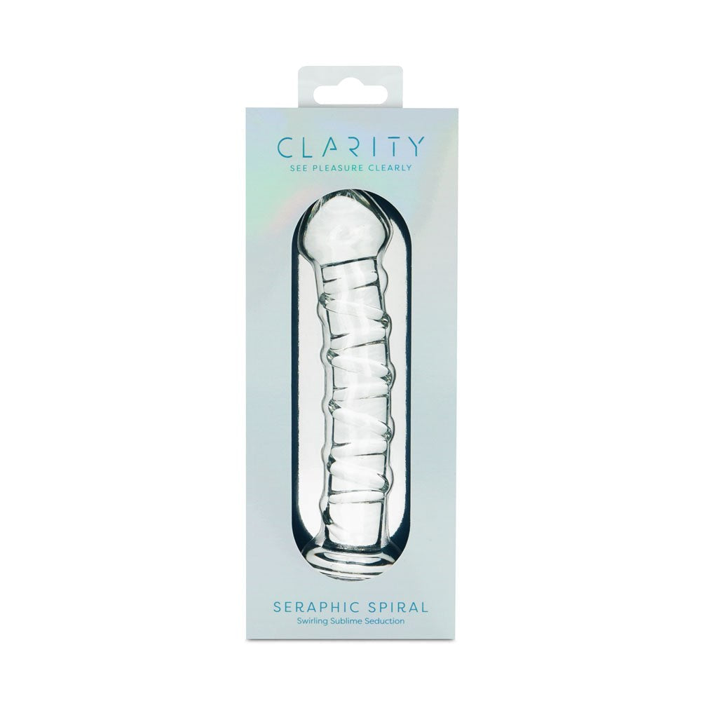 Creative Conceptions Clarity Seraphic Spiral Glass Dildo - - Glass Sex Toys