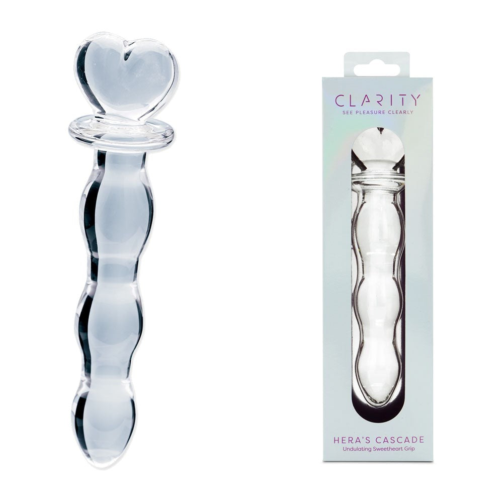 Creative Conceptions Clarity Heras Cascade Glass Dildo - - Glass Sex Toys