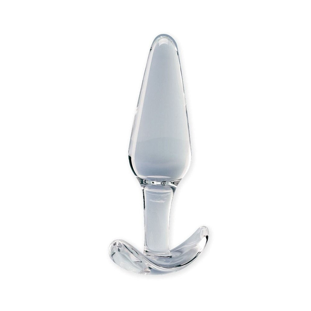 Creative Conceptions Clarity Utopian Floret Glass Butt Plug - Clear - Glass Sex Toys