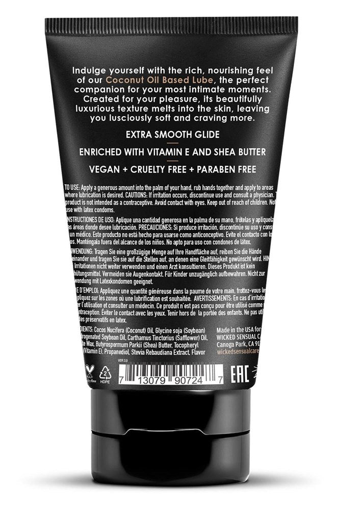 Wicked COCONUT Oil Based Adult Lubricant 120 ml Tube - Massage Oils and Lubricants