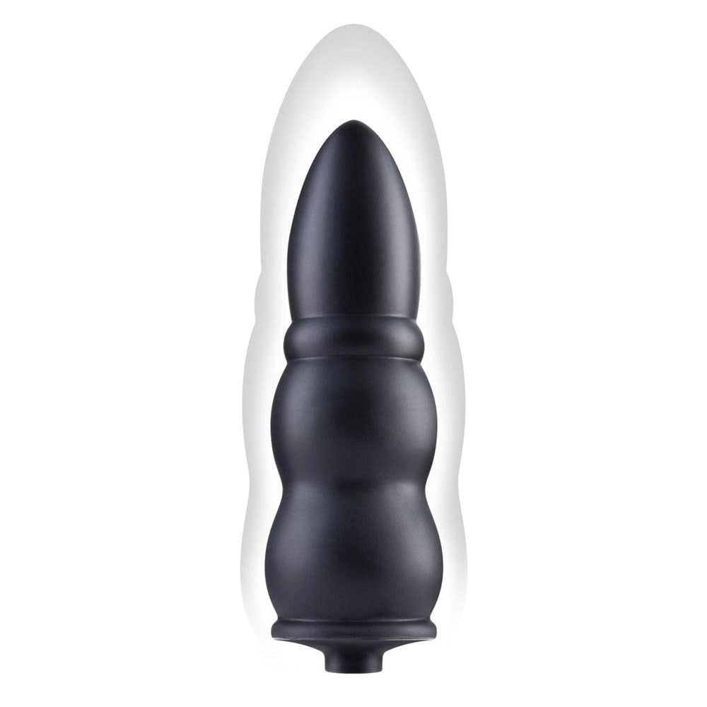 Xgen Size Up Ripple Inflatable Butt Plug Black - - Butt Plugs