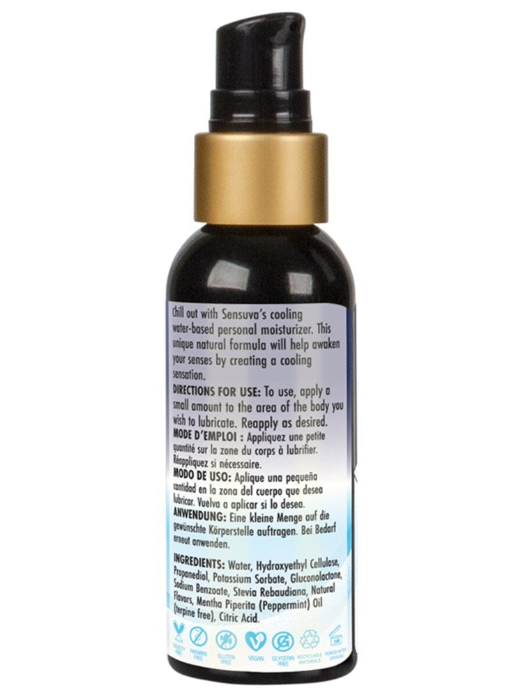 Sensuva Arctic Chill Cooling Personal Moisturizer 2oz - - Water Based Lubes