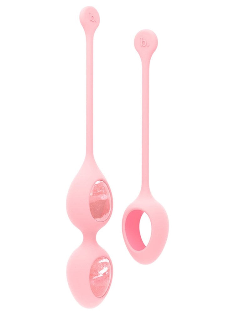 Biird Yonii Set of 2 Quartz Eggs Massager - Pink - Love Eggs and Kegel Exercisers