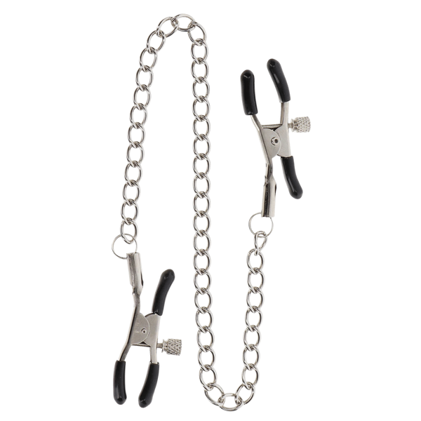 Scala Adjustable Nipple Clamps With Chain - - Nipple and Clit Clamps