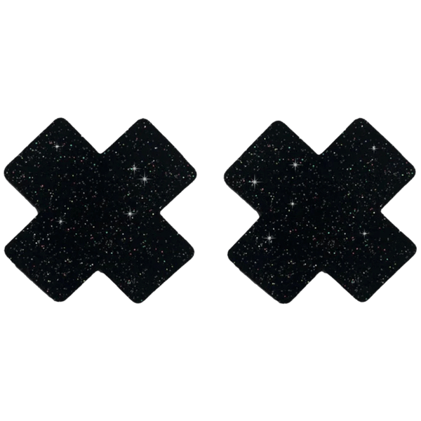 Scala Womens Sexy Taboom Nipple X Covers - Black - Breast and Nipple Toys