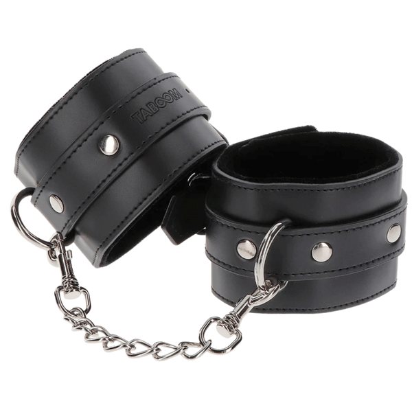 Scala High Quality Adjustable Taboom Wrist Cuffs - Black - Cuffs And Restraints