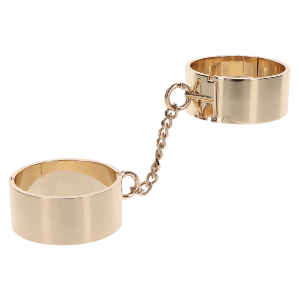 Scala Taboom Gold Metal Slave Wrist Cuffs - - Cuffs And Restraints