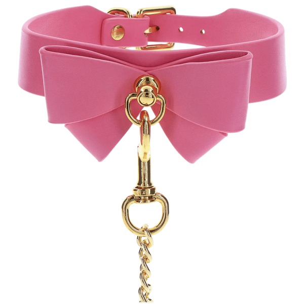 Scala Taboom PU Leather Fetish Collar and Leash - - Collars and Leads