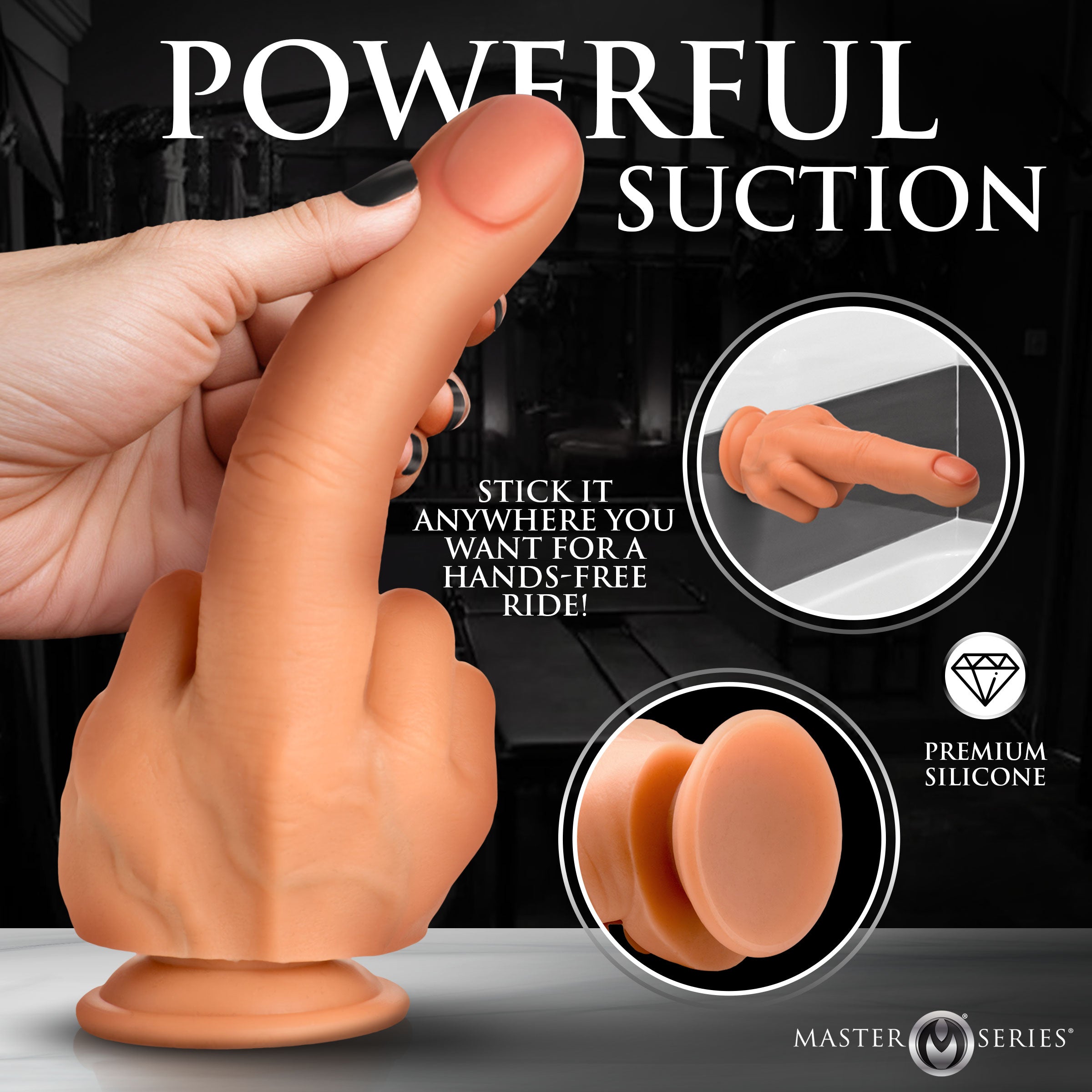 XR Brands Master Series The Giant Realistic Finger Dildo - Realistic Dildos