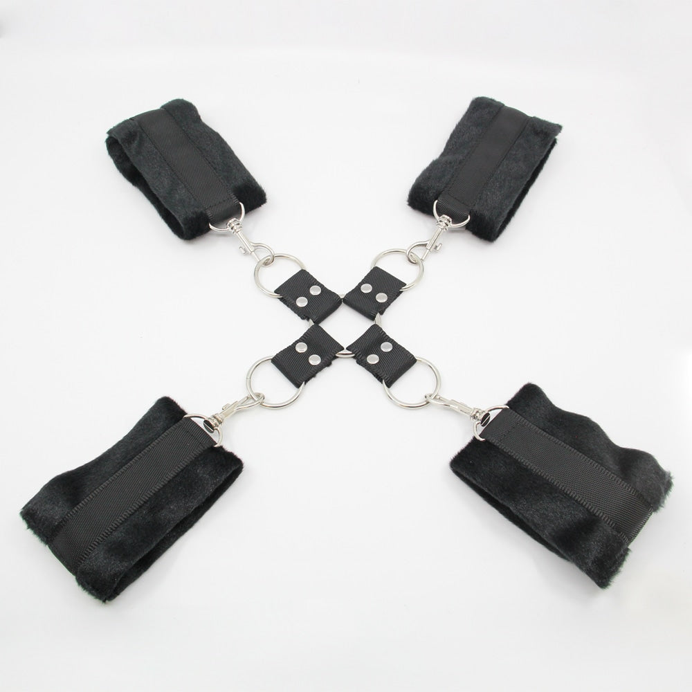 Berlin Baby PU Hog Tie Cross Shackle Piece - - Cuffs And Restraints