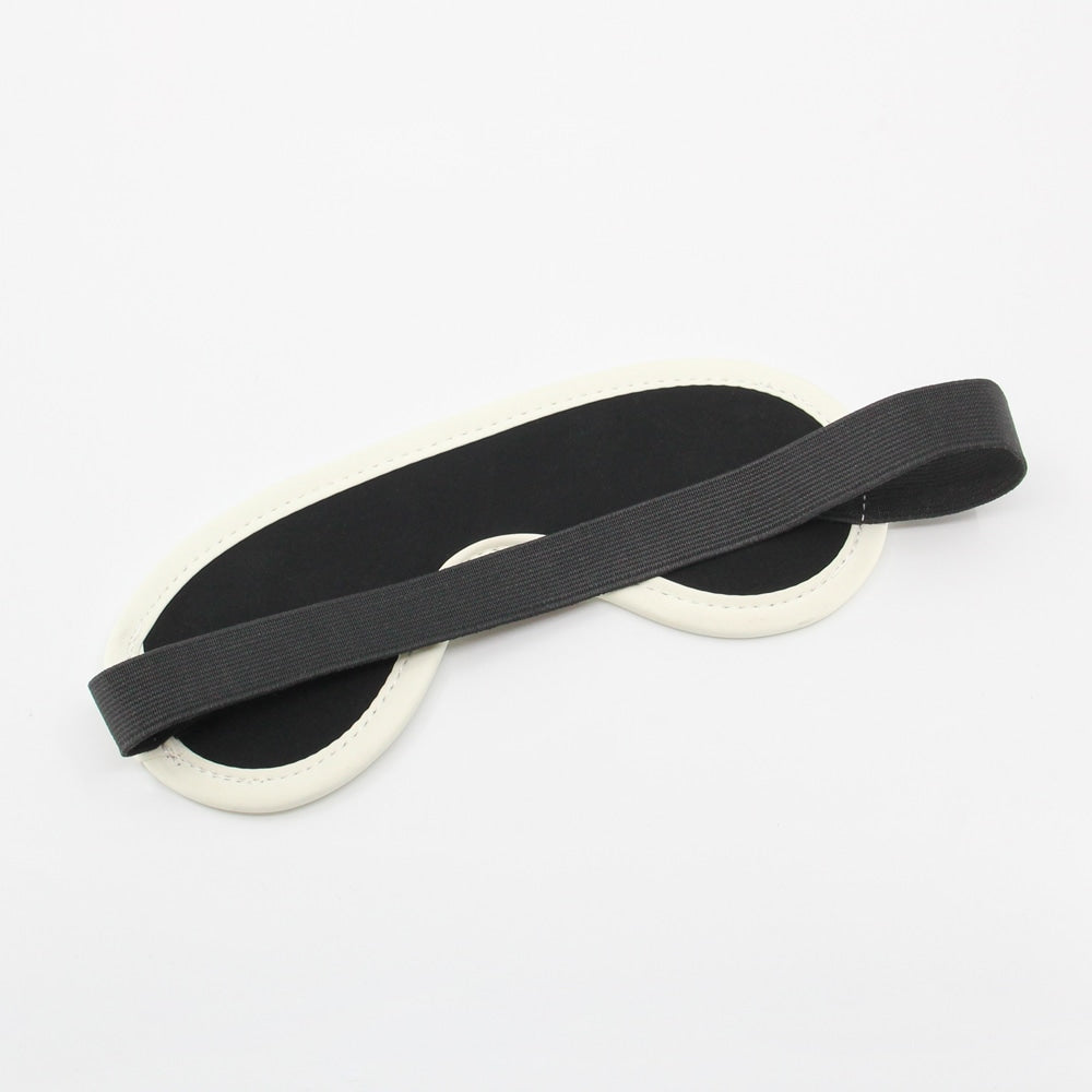 Love In Leather Black & Glow in The Dark Blindfold - - Masks And Blindfolds