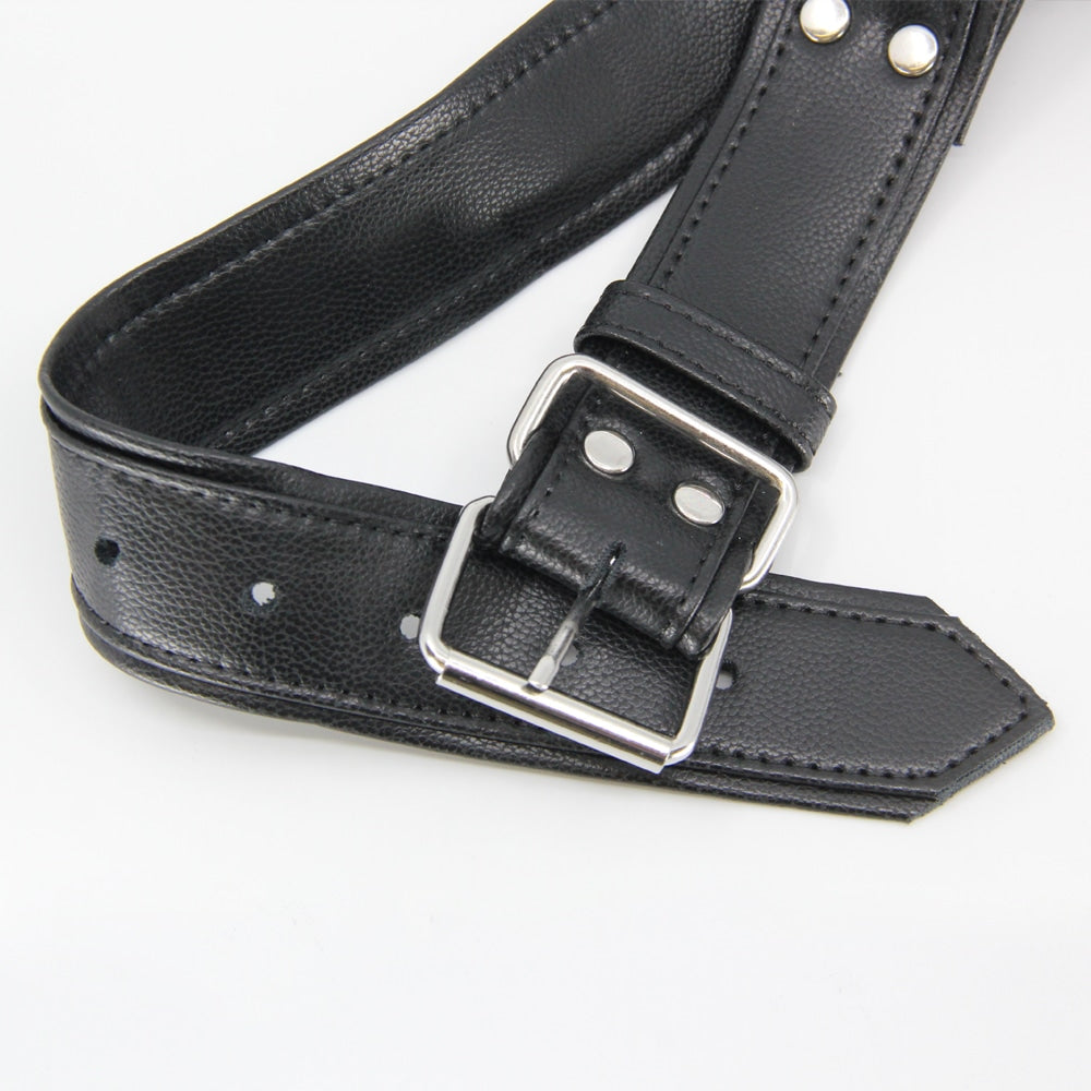 Love In Leather Mens PU Leather Bulldog Brace - - Cuffs And Restraints