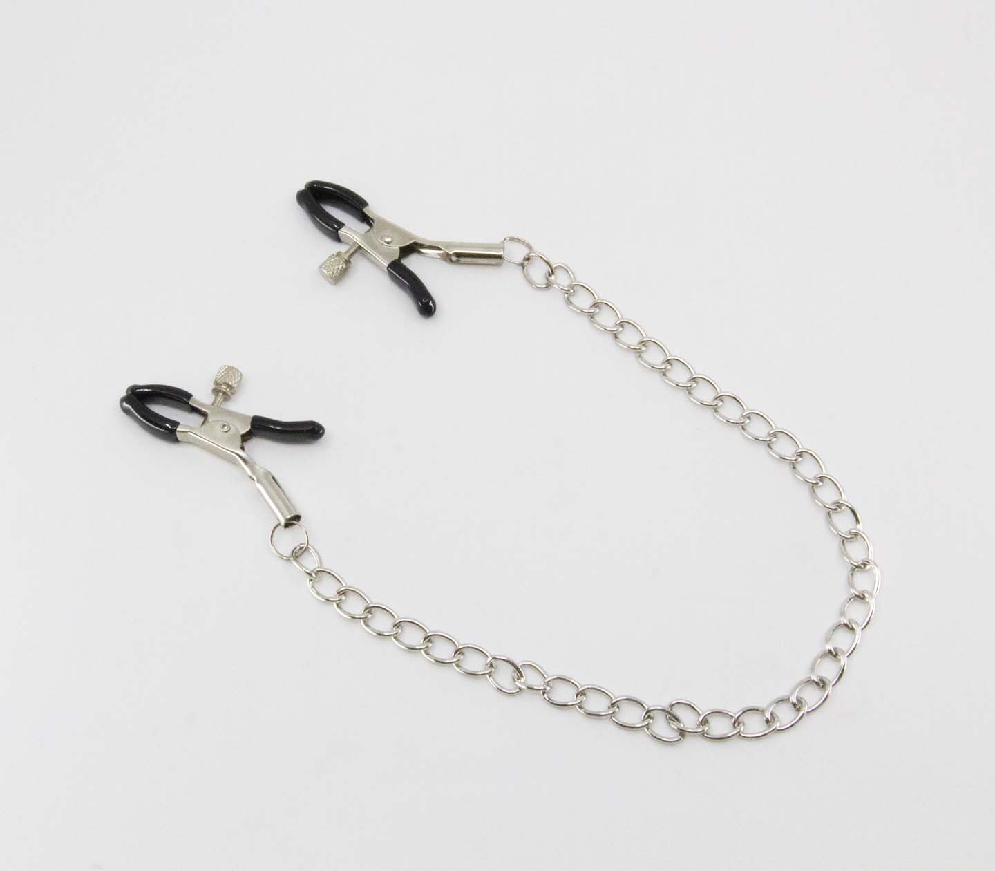 Love In Leather Chain Joined Womens Nipple Clamps - Default Title - Nipple and Clit Clamps