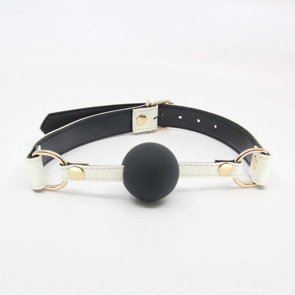 Love In Leather Glow in the Dark Gag With Ball - - Bondage Gags and Bits