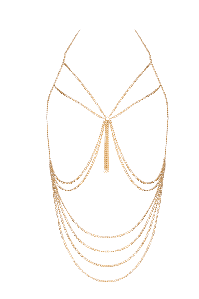 Muse Tassel BDSM Chain Harness O/S - - Cuffs And Restraints