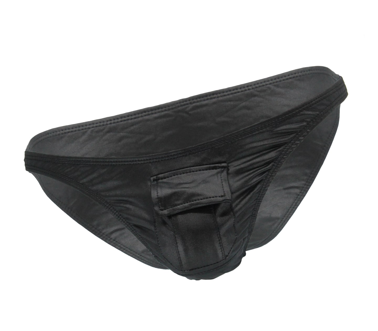 Love In Leather Mens Wet Look Front Pocket Underwear - S M - His Fetish