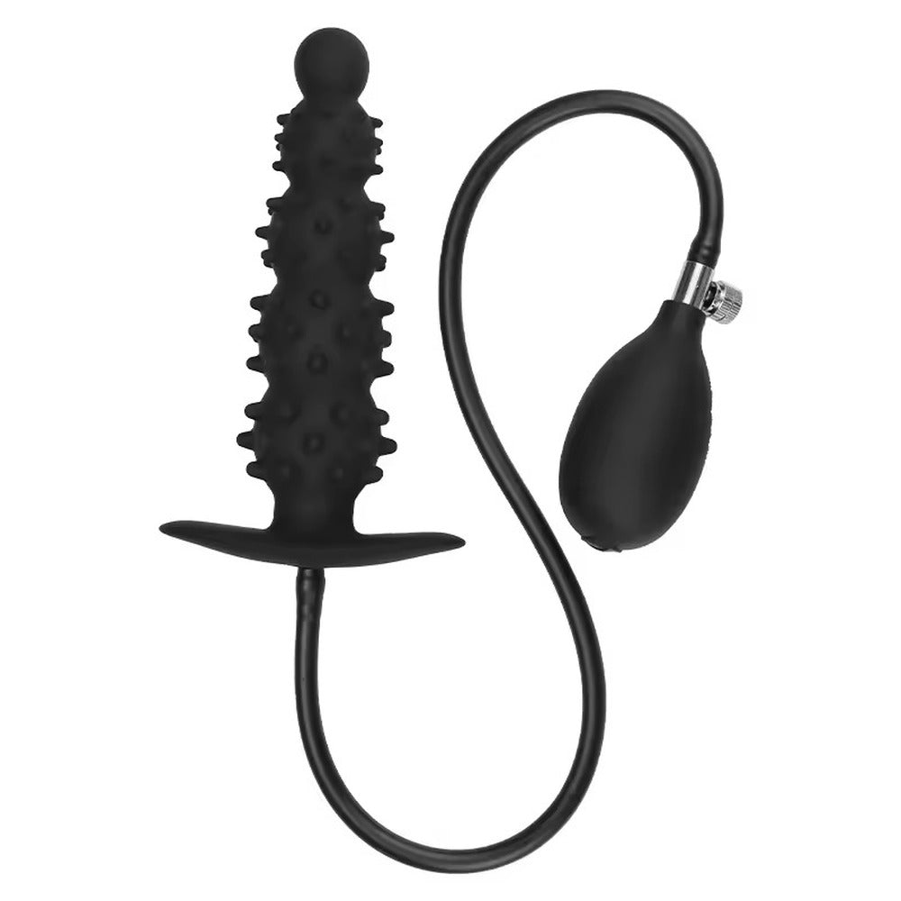 BDStyle Ribbed Textured Inflatable Anal Plug - - Butt Plugs