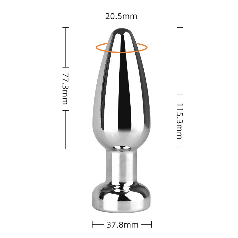 BDStyle Rechargable 10 Settings Vibrating Metal Butt Plug - - Butt Plugs