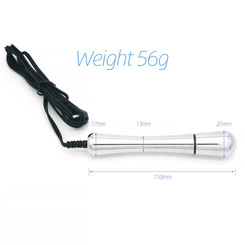 Bipolar Metal Electric Shock Butt Plug - W - - Electro Sex