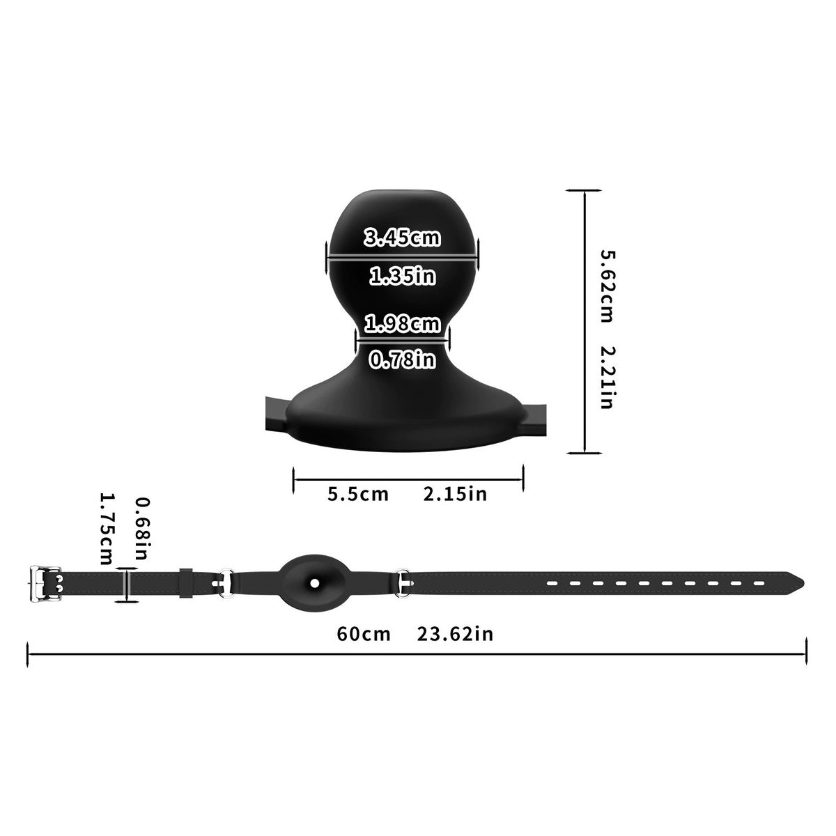 BDStyle Silicone Harness Hollow Bondage Ball Gag - - Bondage Gags and Bits