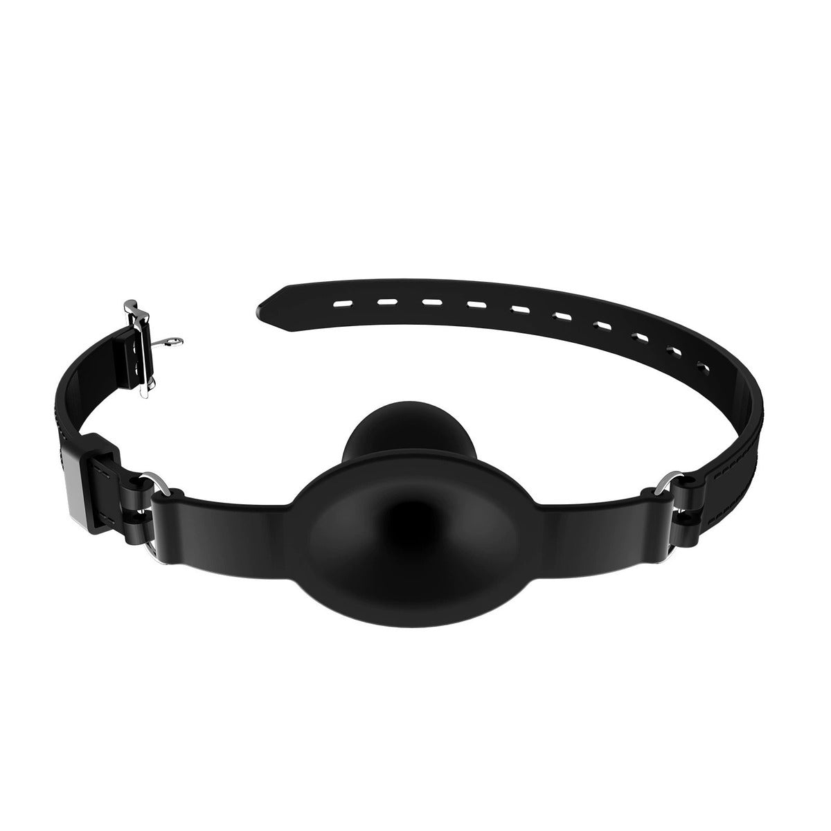 BDStyle Silicone Harness Hollow Bondage Ball Gag - Bondage Gags and Bits