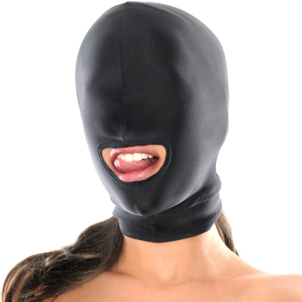 Fantasy Spandex Open Mouth Hood - - Bondage Hoods