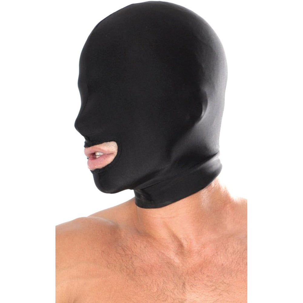 Fantasy Spandex Open Mouth Hood - - Bondage Hoods