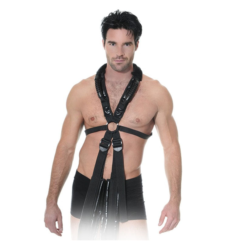 Sex Harness with Over the Shoulder Straps - Cuffs and Restraints