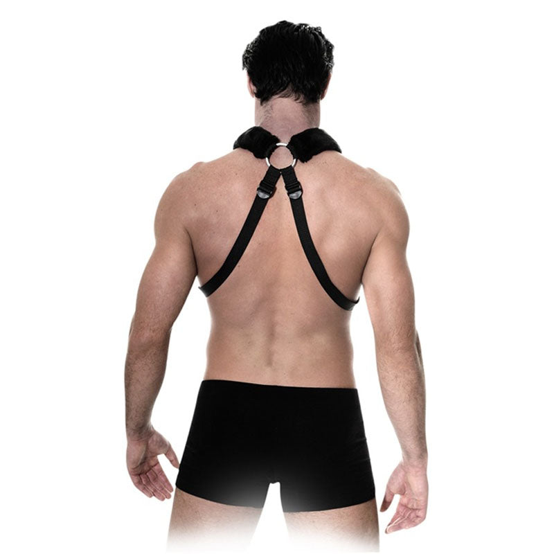 Sex Harness with Over the Shoulder Straps - Cuffs and Restraints