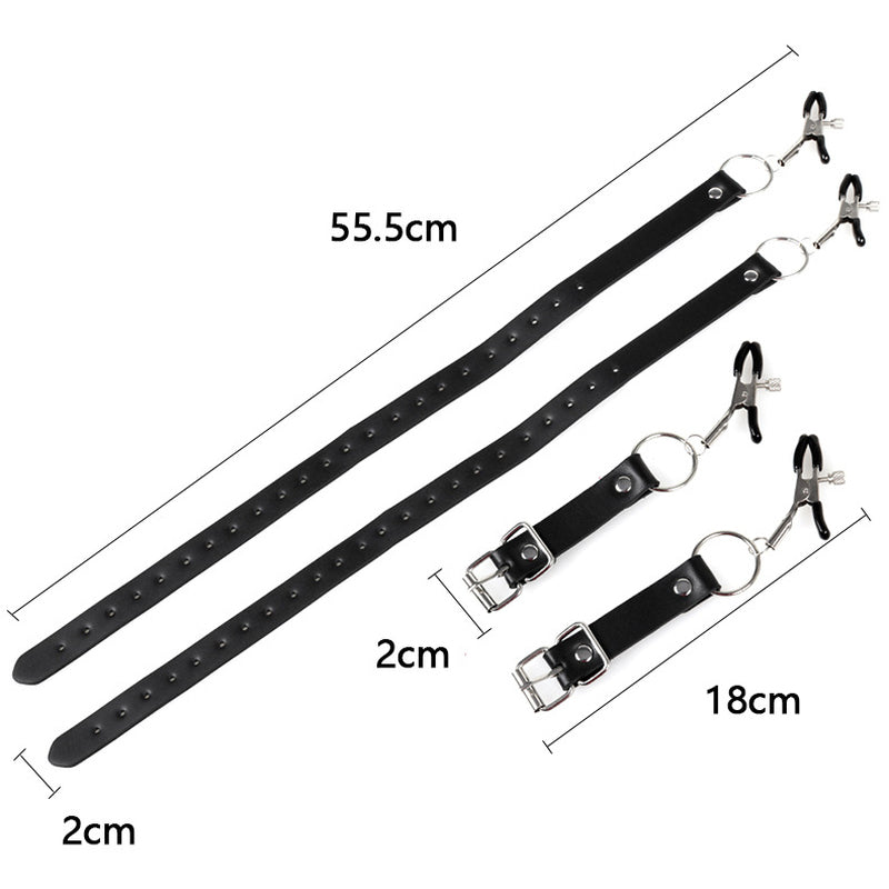 BDStyle Faux Leather Labia Clamp Belt - Pussy And Clit Toys