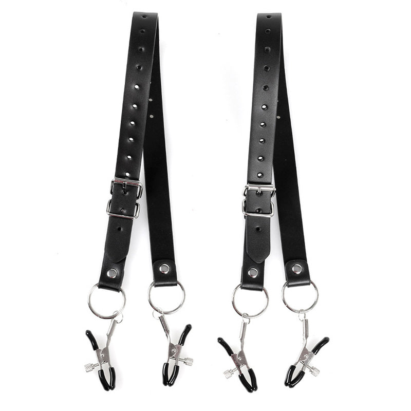 BDStyle Faux Leather Labia Clamp Belt - Pussy And Clit Toys