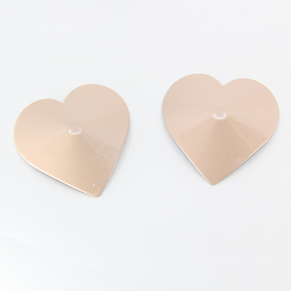 Love In Leather Heart Shape Metal Pasties - Default Title - Breast and Nipple Toys