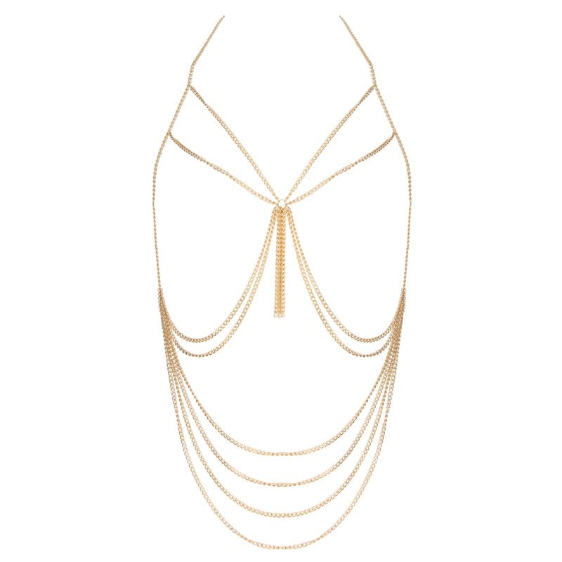 Muse Tassel BDSM Chain Harness O/S - - Cuffs And Restraints