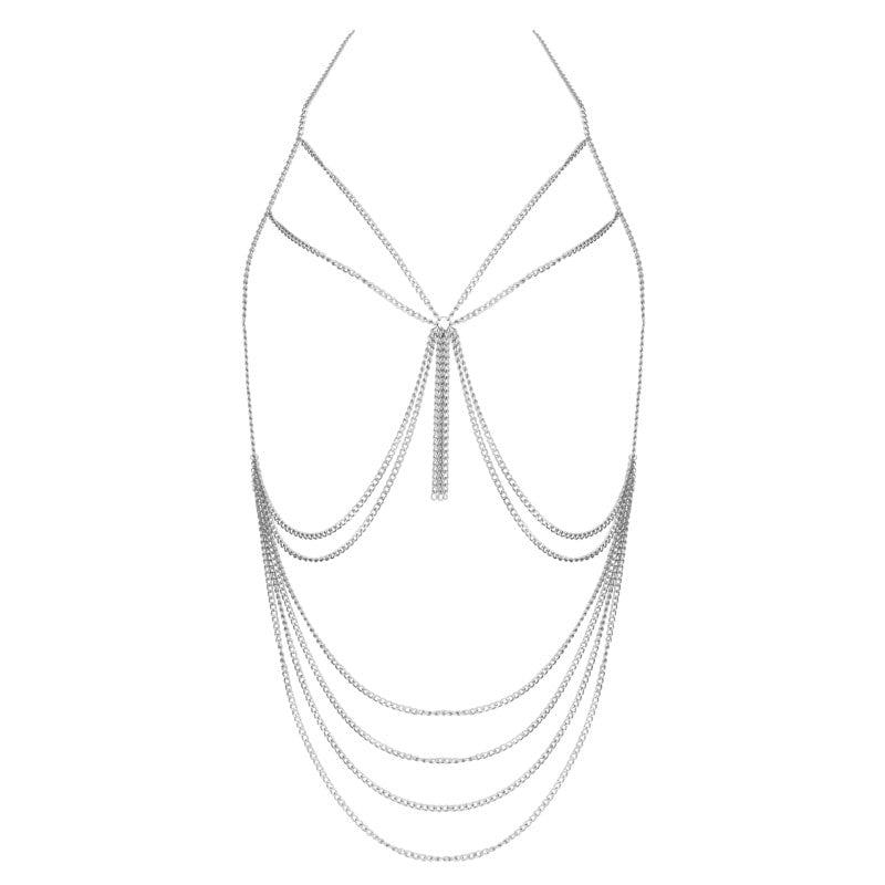 Muse Tassel BDSM Chain Harness O/S - - Cuffs And Restraints