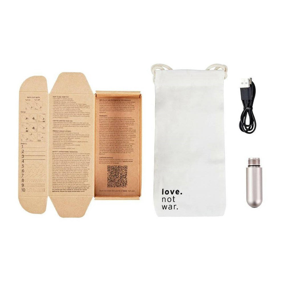 Sustainable Versatile Rechargeable - LOVE NOT WAR Power of Love Battery Base - - Bullet Vibrators